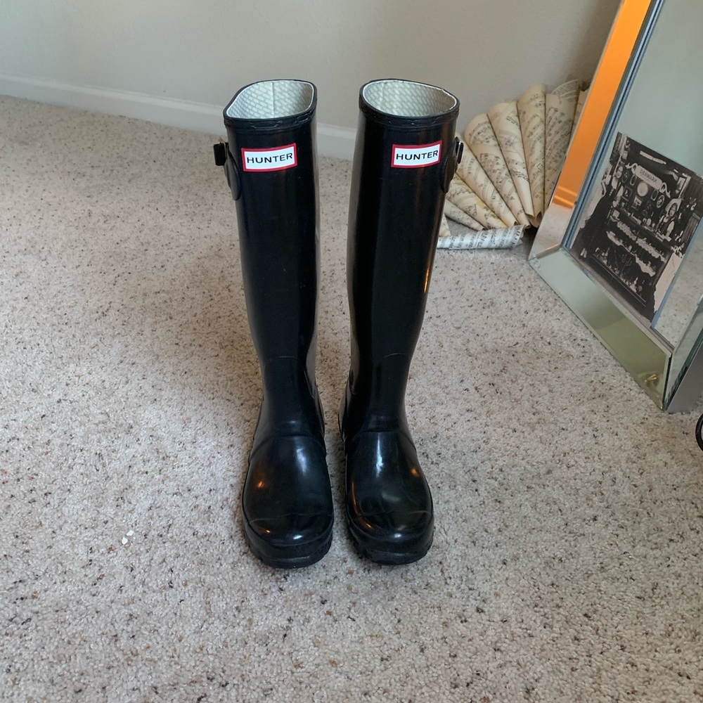 Hunter Tall Original Rain Boots Black